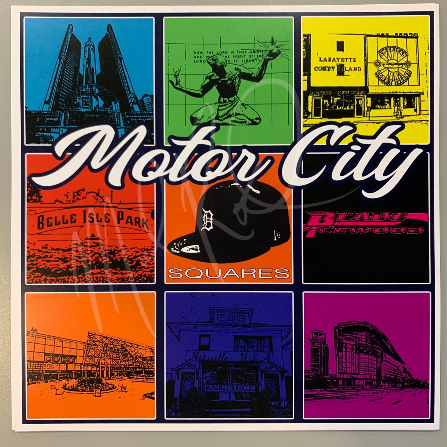 Motor City Squares Wall Art