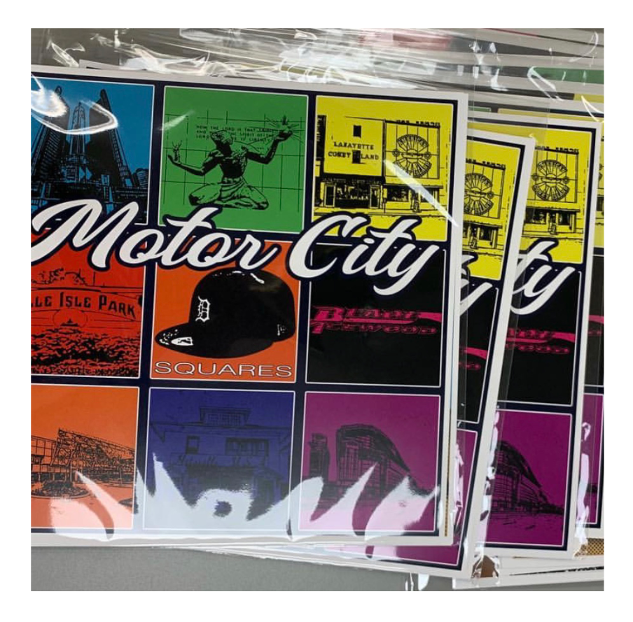 Motor City Squares Wall Art